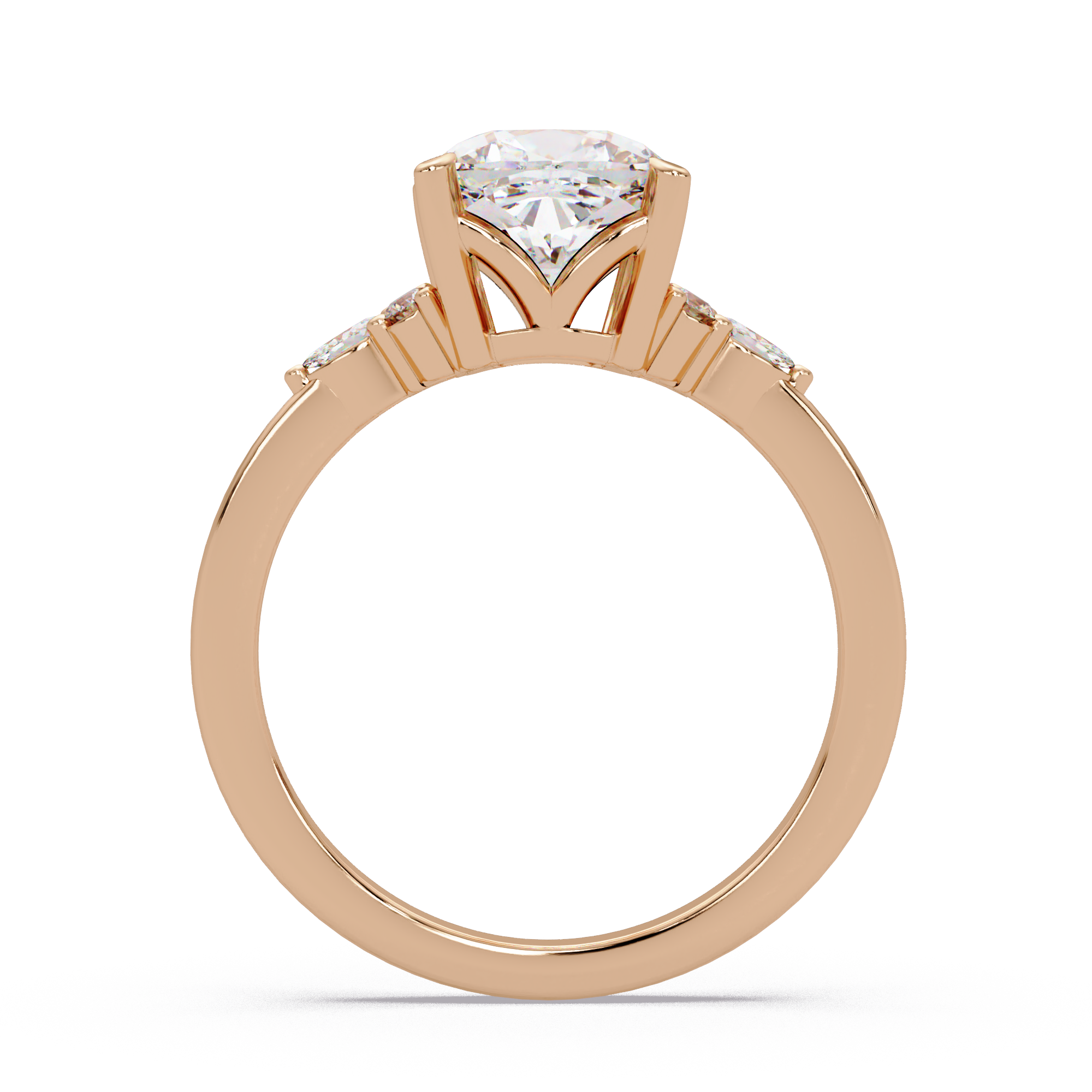 Cushion, Marquise & Round Cut Diamond Ladies Ring