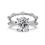 Oval & Round Cut Diamond Ladies Ring