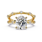 Oval & Round Cut Diamond Ladies Ring