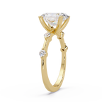 Oval & Round Cut Diamond Ladies Ring