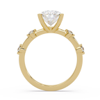 Oval & Round Cut Diamond Ladies Ring