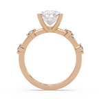 Oval & Round Cut Diamond Ladies Ring