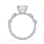 Oval & Round Cut Diamond Ladies Ring