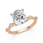 Oval & Round Cut Diamond Ladies Ring
