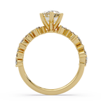 Marquise & Round Cut Diamond Ladies Ring