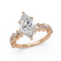 Marquise & Round Cut Diamond Ladies Ring
