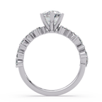 Marquise & Round Cut Diamond Ladies Ring
