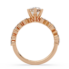 Marquise & Round Cut Diamond Ladies Ring