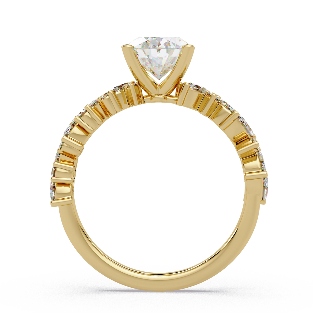 Oval, Marquise & Round Cut Diamond Ladies Ring