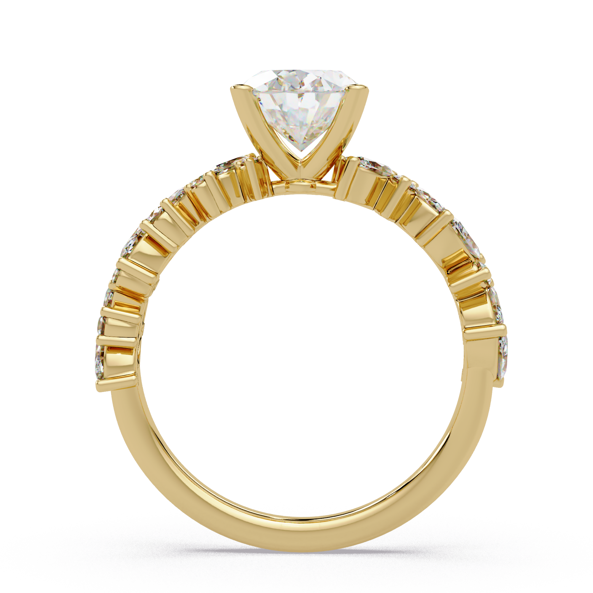Oval, Marquise & Round Cut Diamond Ladies Ring