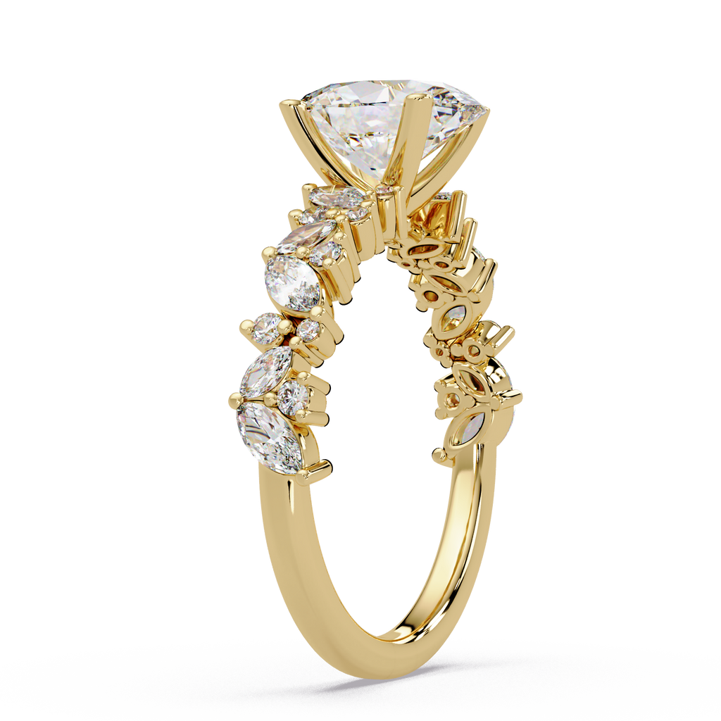 Oval, Marquise & Round Cut Diamond Ladies Ring