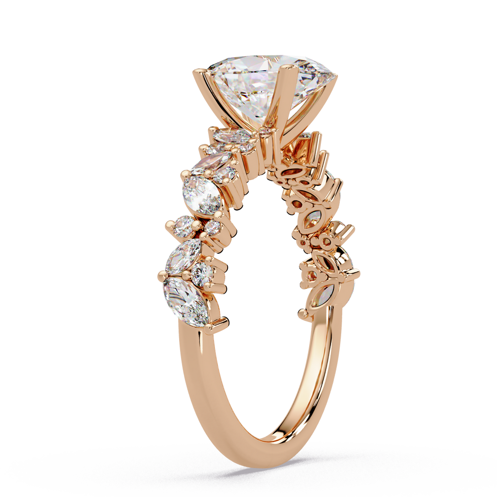 Oval, Marquise & Round Cut Diamond Ladies Ring