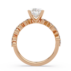Oval, Marquise & Round Cut Diamond Ladies Ring