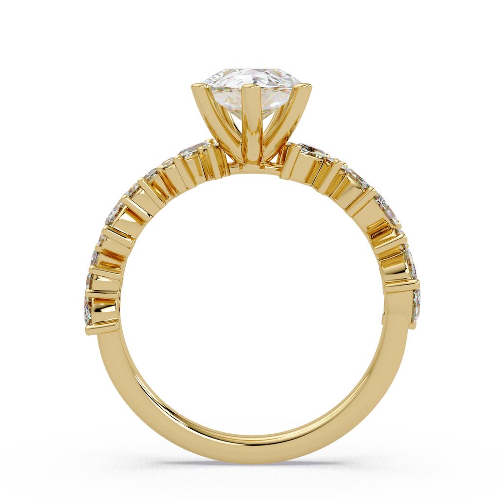 Pear, Marquise & Round Cut Diamond Ladies Ring