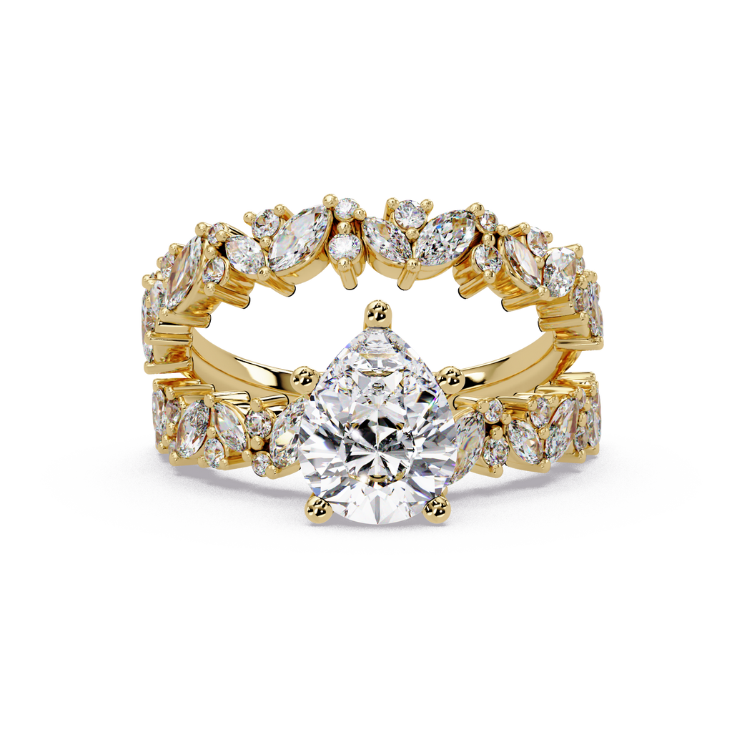 Pear, Marquise & Round Cut Diamond Ladies Ring