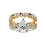 Pear, Marquise & Round Cut Diamond Ladies Ring