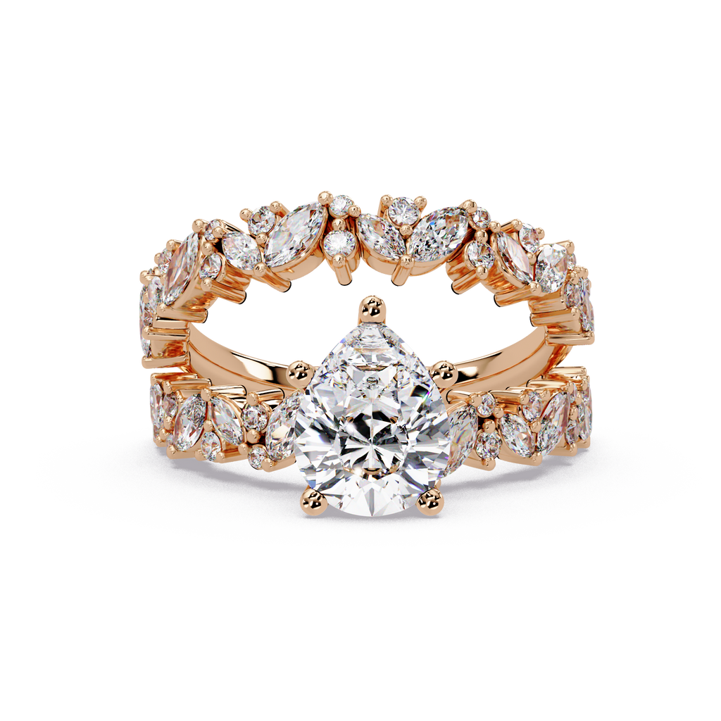 Pear, Marquise & Round Cut Diamond Ladies Ring