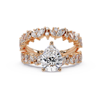 Pear, Marquise & Round Cut Diamond Ladies Ring