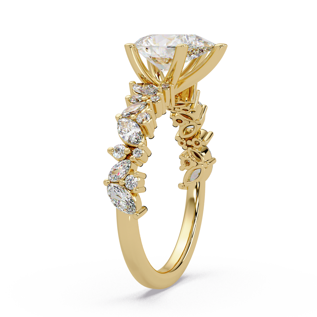 Pear, Marquise & Round Cut Diamond Ladies Ring