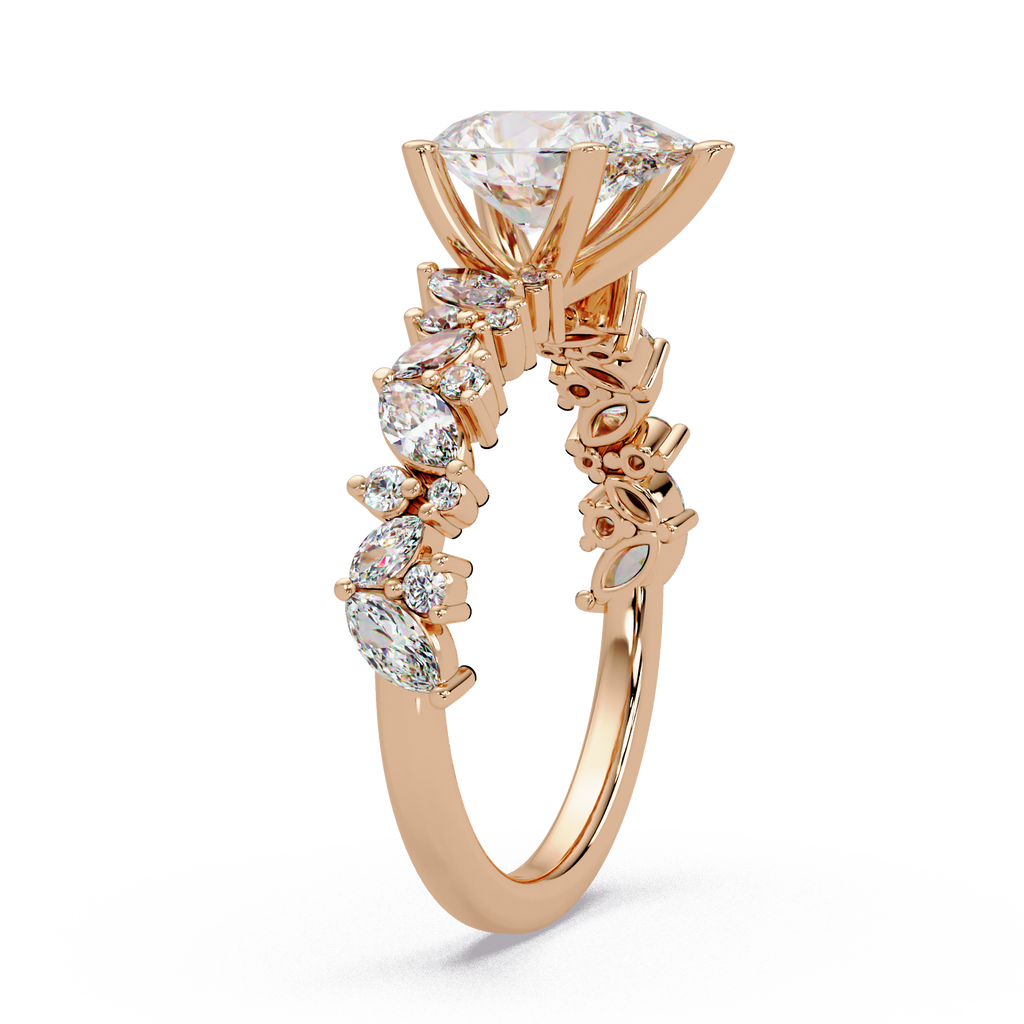 Pear, Marquise & Round Cut Diamond Ladies Ring