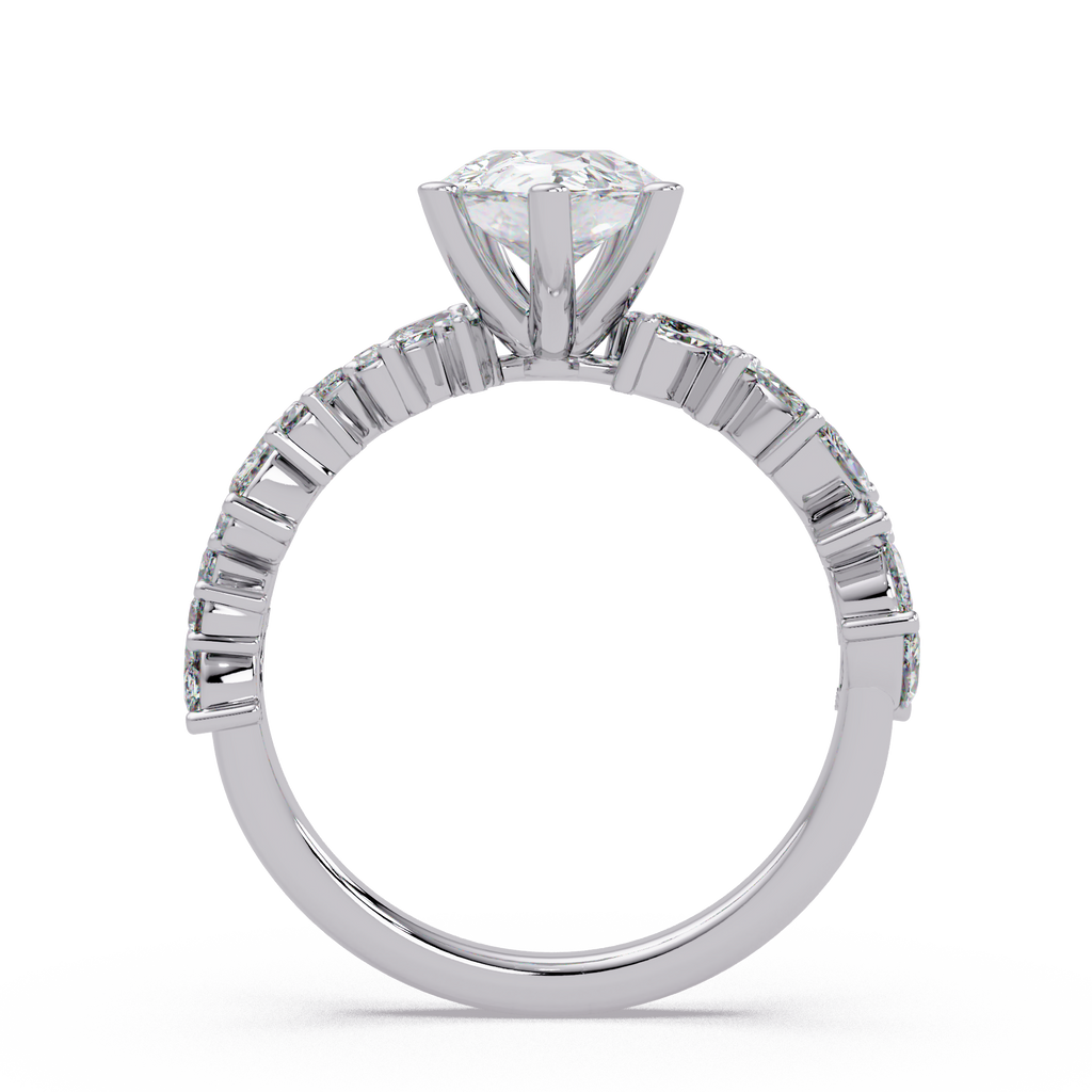 Pear, Marquise & Round Cut Diamond Ladies Ring