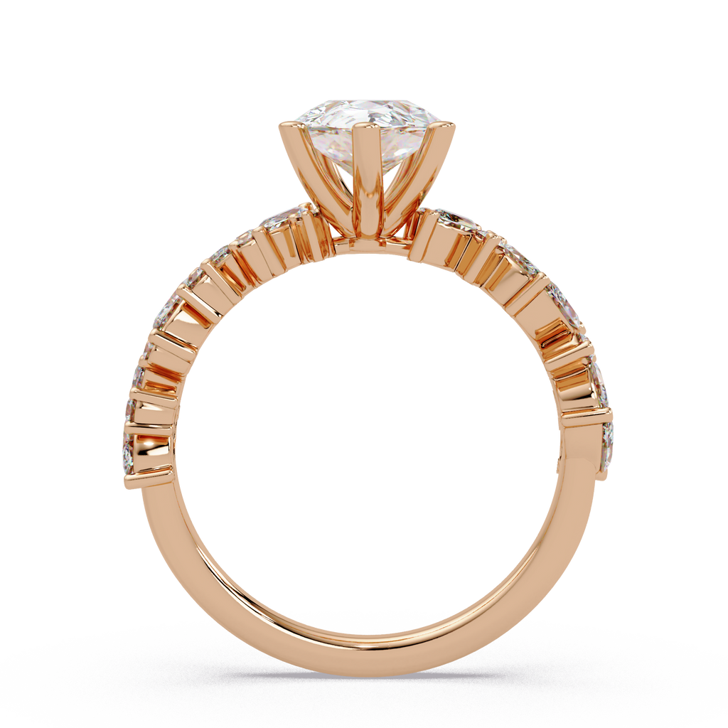 Pear, Marquise & Round Cut Diamond Ladies Ring
