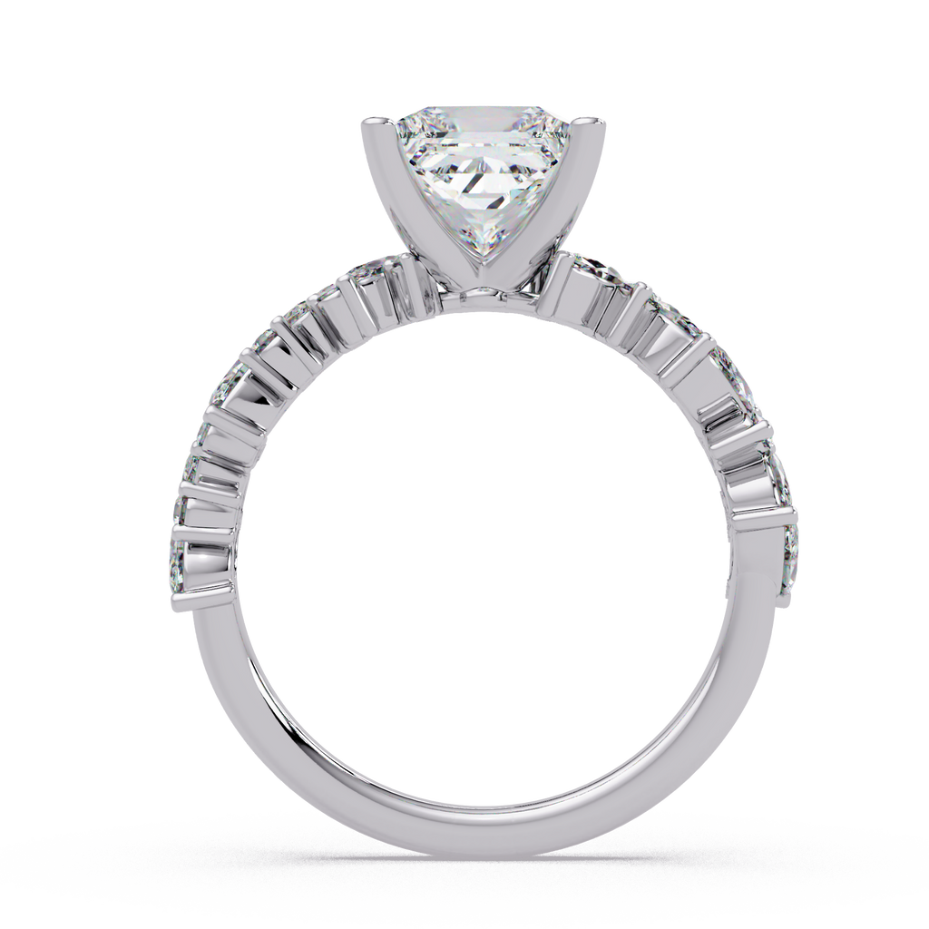 Princess, Marquise & Round Cut Diamond Ladies Ring