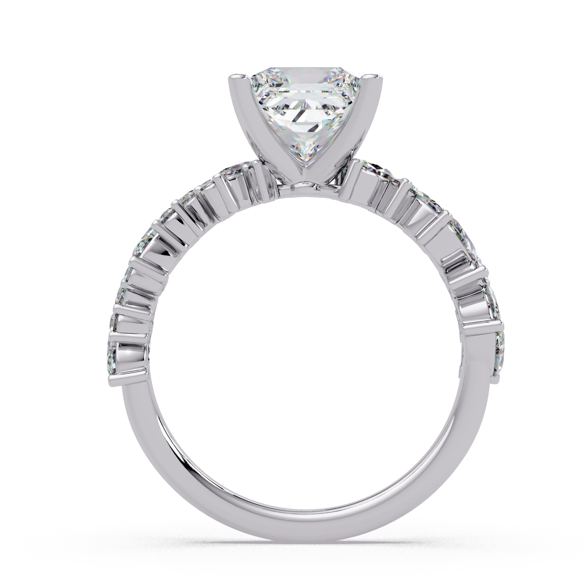 Princess, Marquise & Round Cut Diamond Ladies Ring