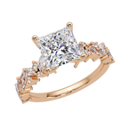 Princess, Marquise & Round Cut Diamond Ladies Ring
