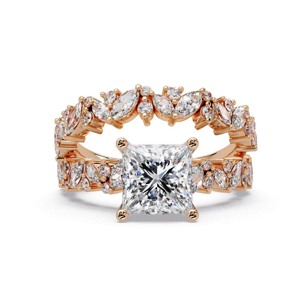 Princess, Marquise & Round Cut Diamond Ladies Ring