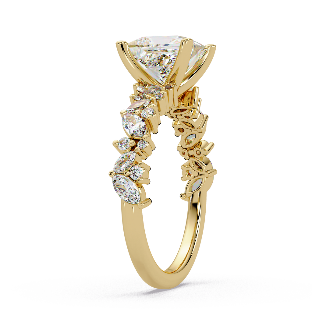 Princess, Marquise & Round Cut Diamond Ladies Ring