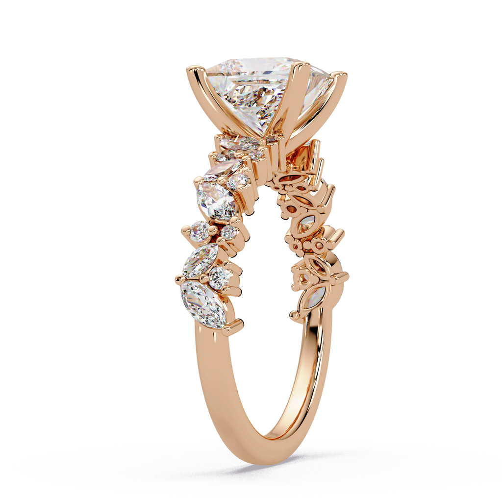 Princess, Marquise & Round Cut Diamond Ladies Ring