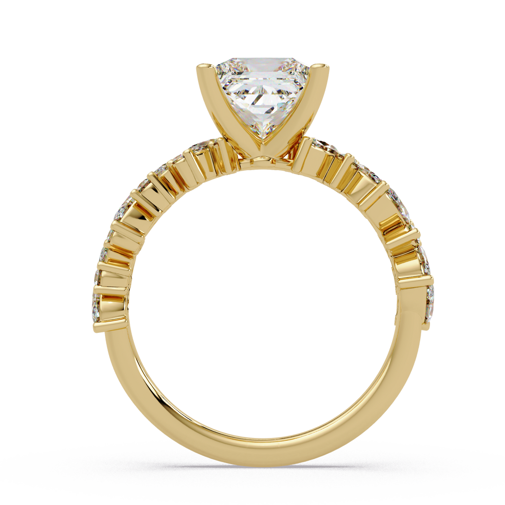 Princess, Marquise & Round Cut Diamond Ladies Ring