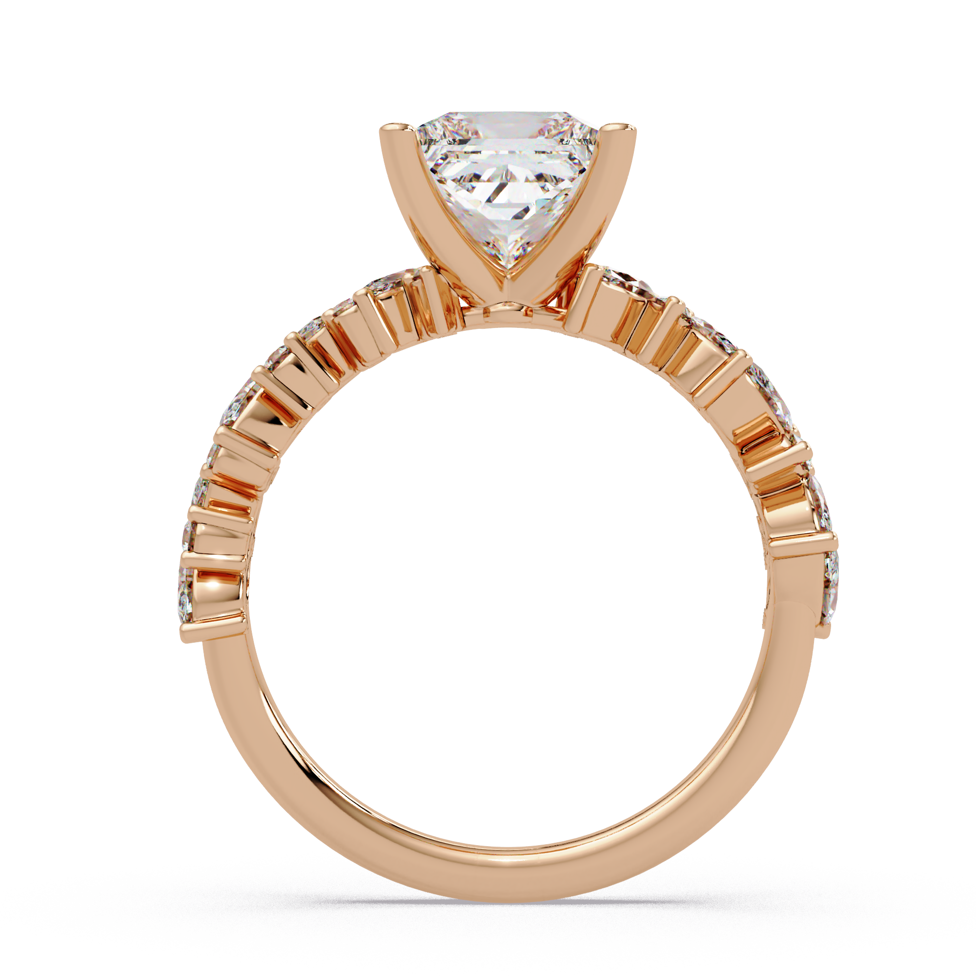 Princess, Marquise & Round Cut Diamond Ladies Ring