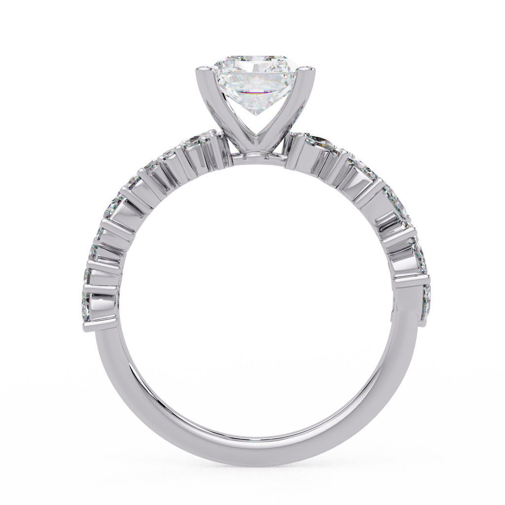 Radiant, Marquise & Round Cut Diamond Ladies Ring