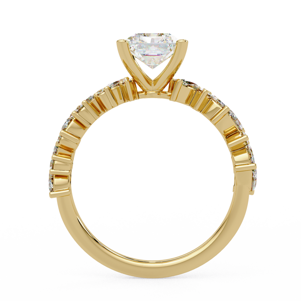 Radiant, Marquise & Round Cut Diamond Ladies Ring