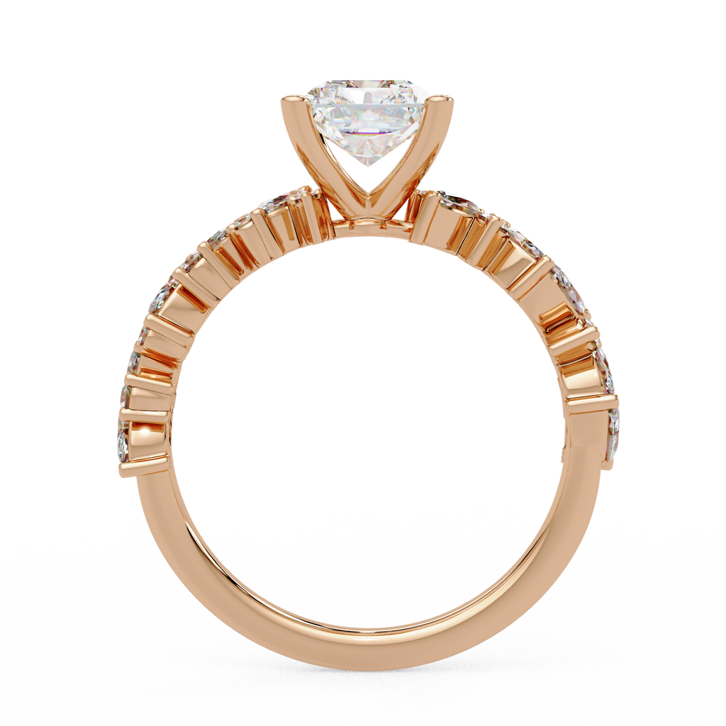 Radiant, Marquise & Round Cut Diamond Ladies Ring