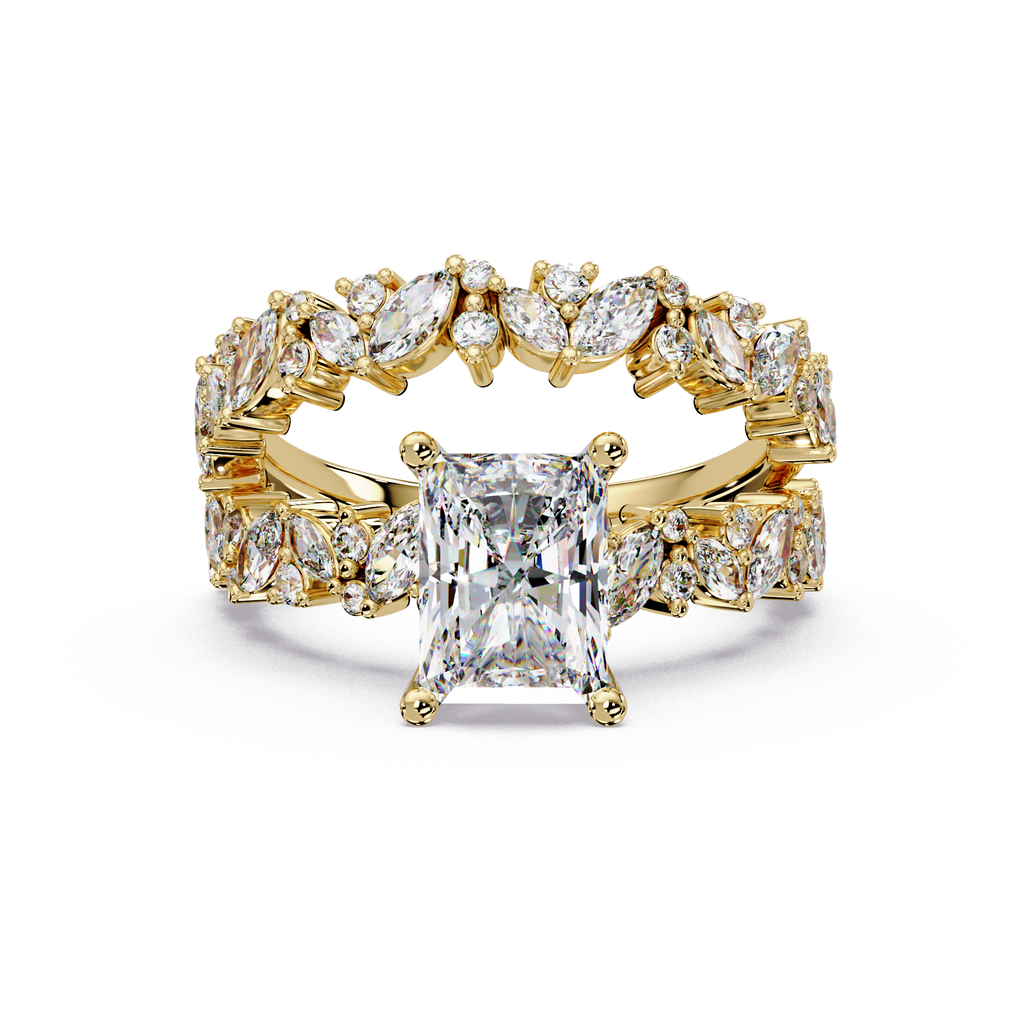 Radiant, Marquise & Round Cut Diamond Ladies Ring