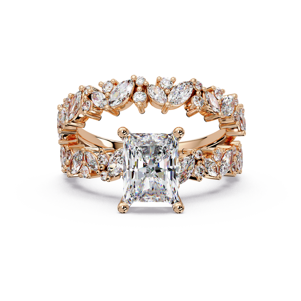 Radiant, Marquise & Round Cut Diamond Ladies Ring