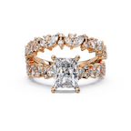 Radiant, Marquise & Round Cut Diamond Ladies Ring