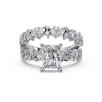 Radiant, Marquise & Round Cut Diamond Ladies Ring
