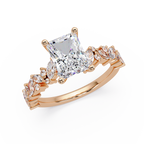 Radiant, Marquise & Round Cut Diamond Ladies Ring