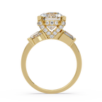 Pear, Baguette & Round Cut Diamond Ladies Ring