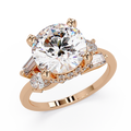 Pear, Baguette & Round Cut Diamond Ladies Ring