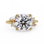 Pear, Baguette & Round Cut Diamond Ladies Ring