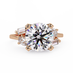 Pear, Baguette & Round Cut Diamond Ladies Ring