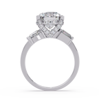 Pear, Baguette & Round Cut Diamond Ladies Ring