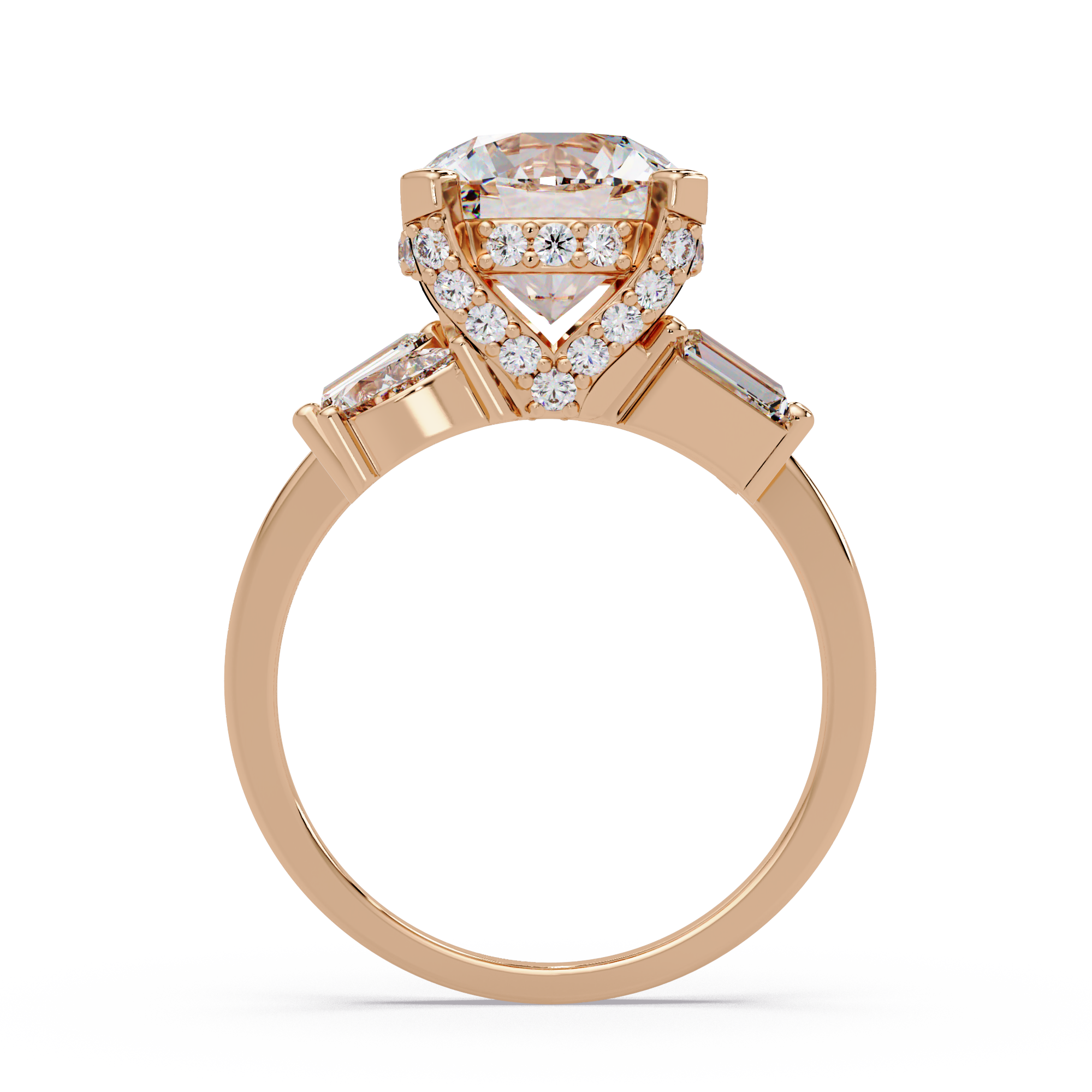 Pear, Baguette & Round Cut Diamond Ladies Ring