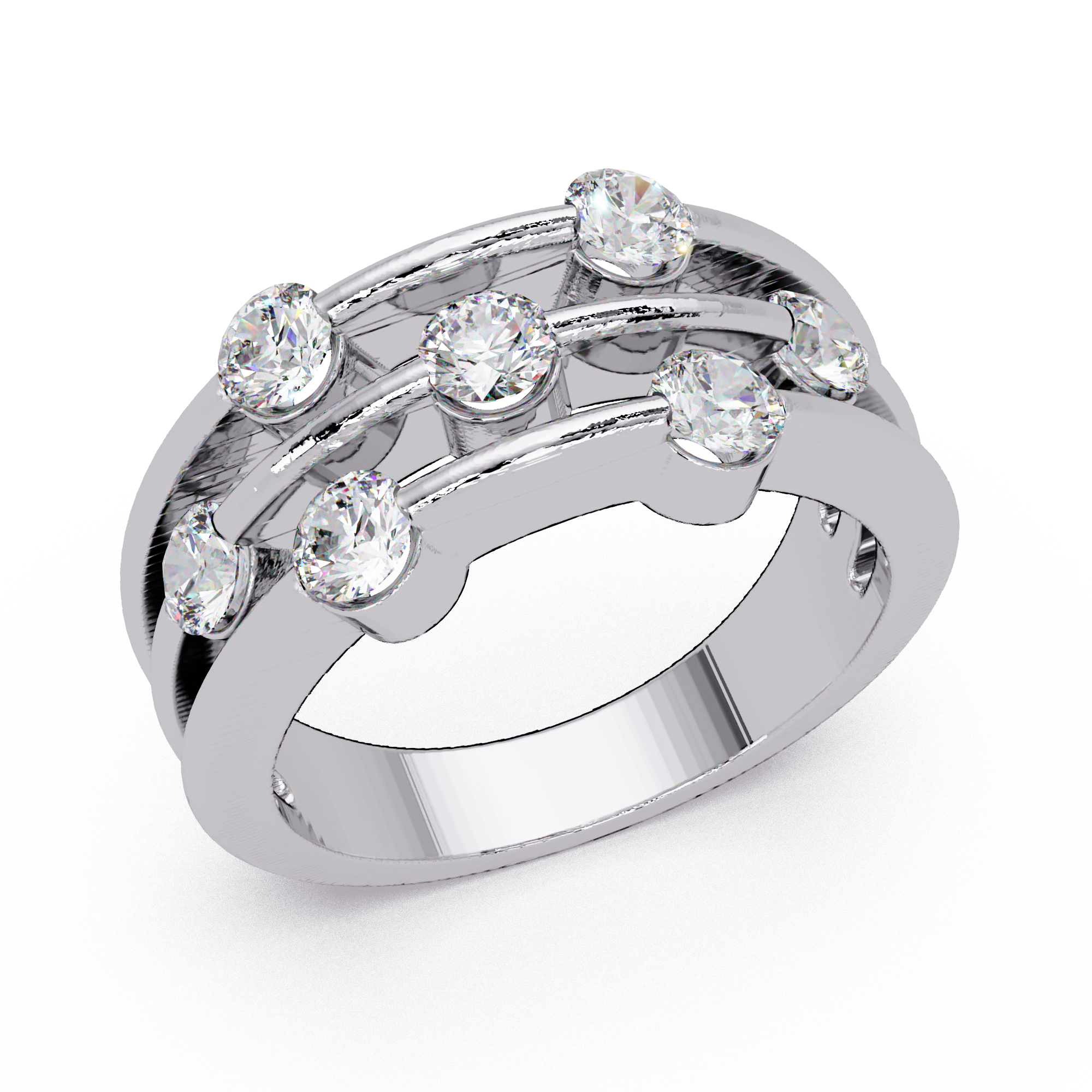 Round Cut Diamond Ladies Ring