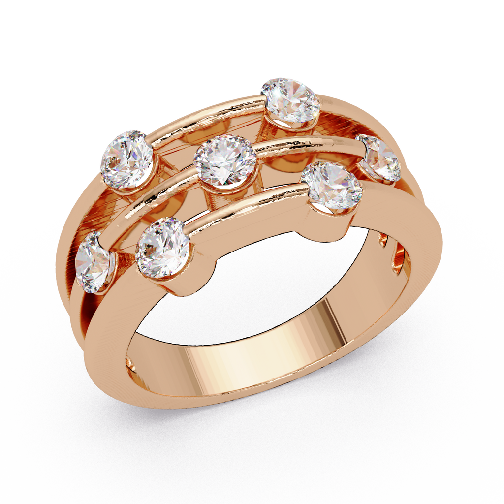 Round Cut Diamond Ladies Ring